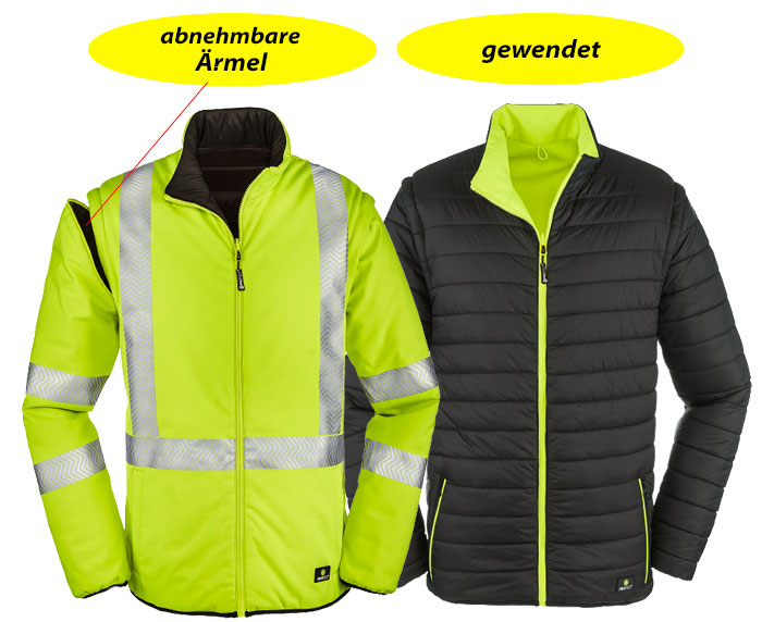 4PROTECT®  Warnschutz Softshelljacke 4-Protect workwear RENO Wendejacke 3418