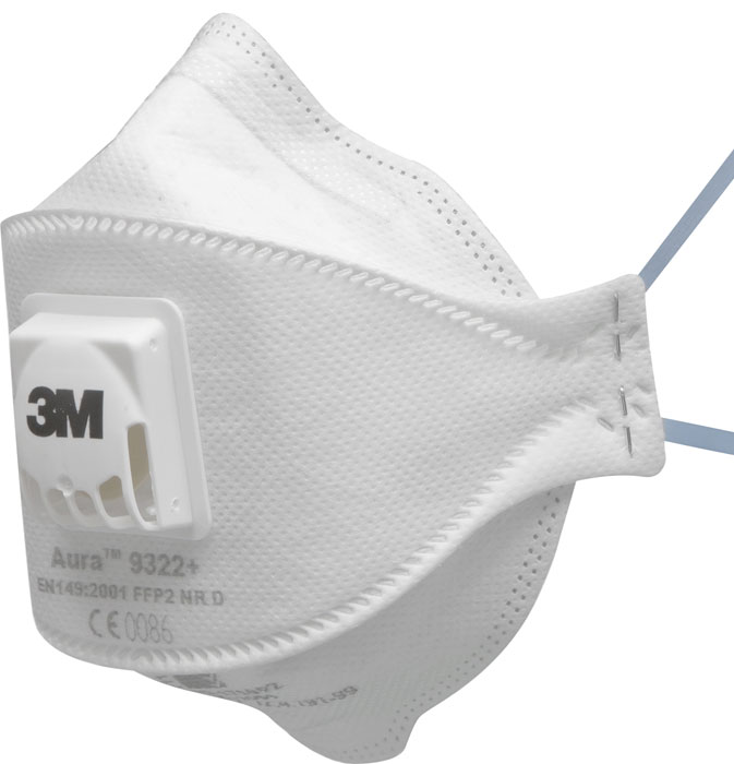 3M™ Atemschutzmaske 9322+  Aura™ 3M™ 9322+ FFP2 NR D 
