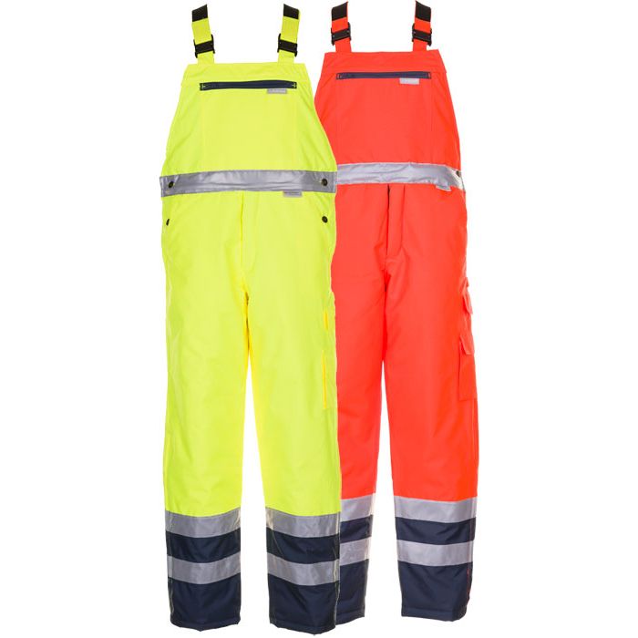 Planam Warnschutzhose COMFORT Warnschutzkleidung Planam Winter-Warnschutz-Latzhose