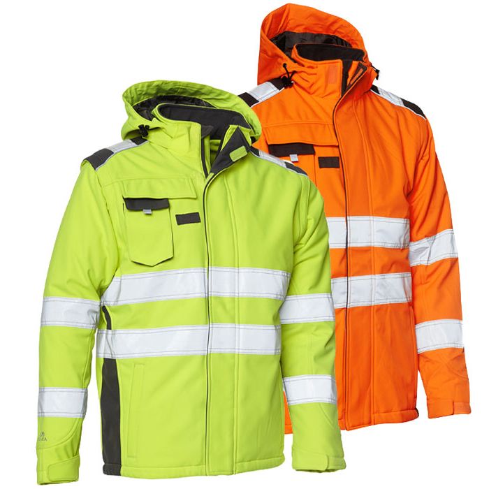 ELKA Softshellwinterjacke Elka Warnschutzjacke Softshell Visible Xtreme 116514R Warnschutzkleidung