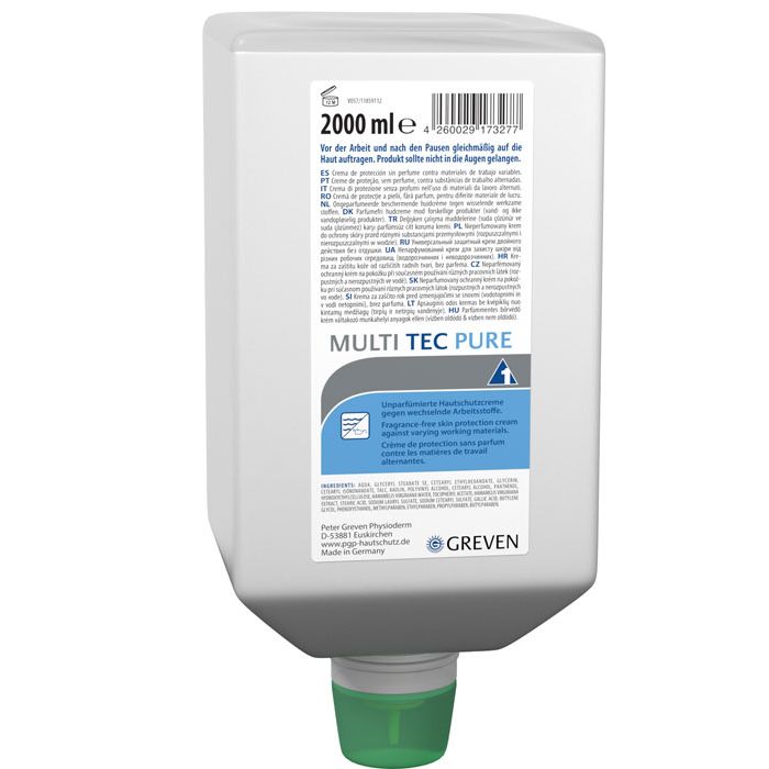 Greven® MULTI TEC PURE Peter Greven Hautschutzcreme - 1000 ml Varioflasche