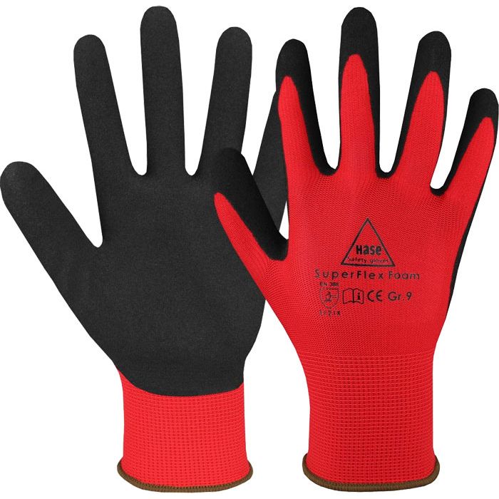 HASE Superflex Foam 508615 beschichteter Montagehandschuh Hase Safety Gloves Superflex