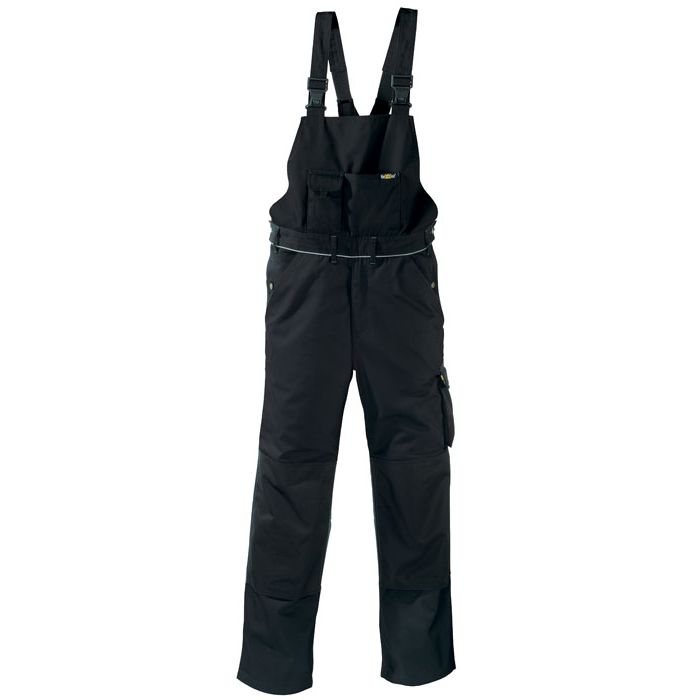 teXXor® Arbeitshose AMAZONAS Latzhose Canvas 320 g/m² teXXor® - Größe 42 schwarz/schwarz