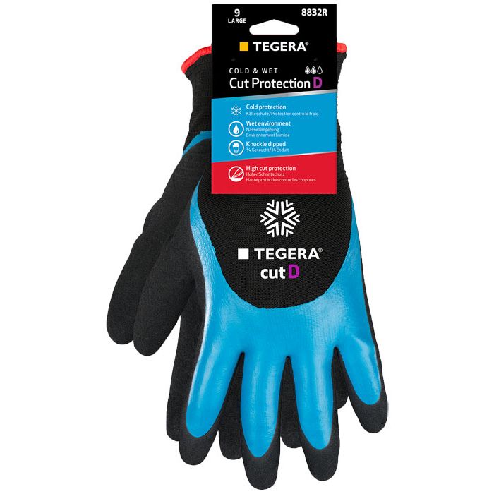 TEGERA® Winterhandschuhe 8832R TEGERA® Handschuhe vollbeschichtet SB-Verpackung Klasse D