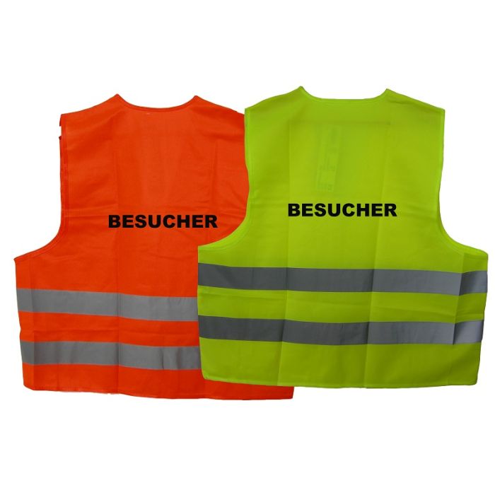 Warnweste mit Schrift-Druck auf Rücken (Logo auf Anfrage)