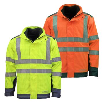 ASATEX® Multinorm-Warnschutzparka 3850 Wetter- Flamm- u. Warnschutz