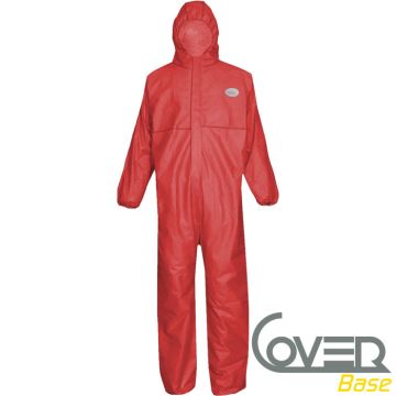 CoverBASE® SMS-4 Chemikalienschutzoverall rot Typ 5+6