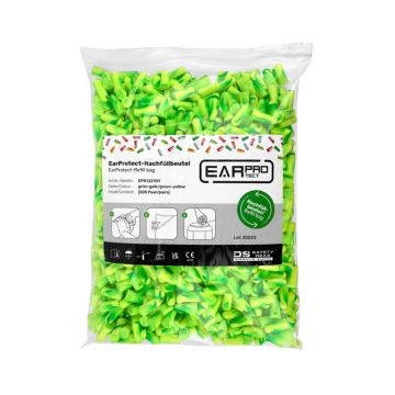 EarProtect Gehörschutzstöpsel Nachfüllbeutel EarProtect EPR1227GY Ohrstöpsel 37 dB Refill 500 Paar