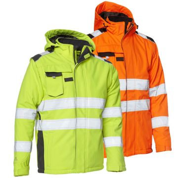 ELKA Softshellwinterjacke Elka Warnschutzjacke Softshell Visible Xtreme 116514R Warnschutzkleidung