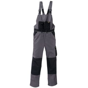 teXXor® Arbeitshose AMAZONAS Latzhose Canvas 320 g/m² teXXor® - Größe 42 grau/schwarz