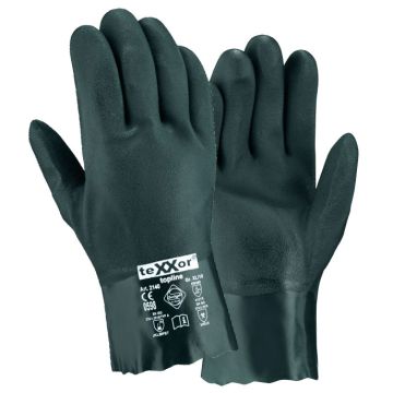 teXXor® 2140 Chemikalienschutzhandschuhe PVC-Handschuhe grün - 27 cm topline