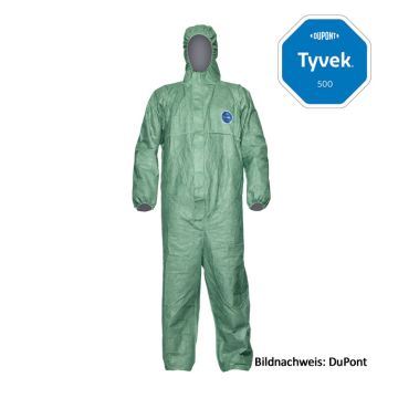 Tyvek-500-Xpert-Schutzanzug-Kategorie-3-Typ-5B-6B-Tyvek-Einwegoverall-gruen