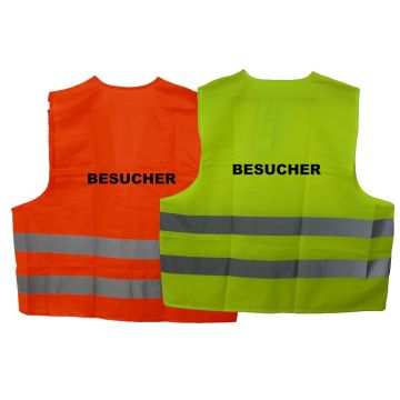 Warnweste mit Schrift-Druck auf Rücken (Logo auf Anfrage)