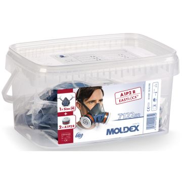 Moldex Maskenset 7122 Halbmaske Moldex 7000 und Filter A1P2 R - Atemschutzbox Moldex Maskenset 7122 Halbmaske Moldex 7000 und Filter A1P2 R - Atemschutzbox