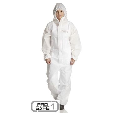 ProSafe® 1 Schutzanzug Kategorie 3 Typ 5, 6 Schutzanzug Typ 5+6 Einwegoverall weiß Prosafe 1 ProSafe® 1 Schutzanzug Kategorie 3 Typ 5, 6 Schutzanzug Typ 5+6 Einwegoverall weiß Prosafe 1