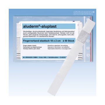 Söhngen aluderm®-aluplast elastisch Fingerverband 18 x 2 cm 50 Stück Söhngen aluderm®-aluplast elastisch Fingerverband 18 x 2 cm 50 Stück