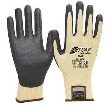 NITRAS® TAEKI5 6740 schnittfeste Handschuhe Schnittschutzhandschuhe Klasse 5