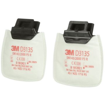 3M D3135 3M Partikelfilter P3 R - Filter für 3M Halbmasken Secure Click HF-800 und HF-800SD 3M D3135 3M Partikelfilter P3 R - Filter für 3M Halbmasken Secure Click HF-800 und HF-800SD