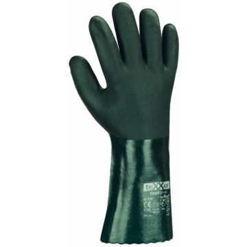 teXXor® 2141 Chemikalienschutzhandschuhe PVC-Handschuhe grün - 35 cm topline