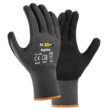 Nylonhandschuhe Nitril Beschichtung gesandet teXXor® topline Handschuhe 2431