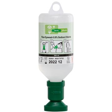 Plum Augenspülflasche 500 ml Natriumchloridlösung | 4604