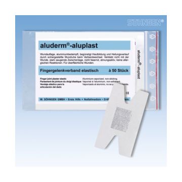 Söhngen aluderm®-aluplast elastisch Fingergelenkverband 4,0 x 7,2 cm 50 Stück Söhngen aluderm®-aluplast elastisch Fingergelenkverband 4,0 x 7,2 cm 50 Stück