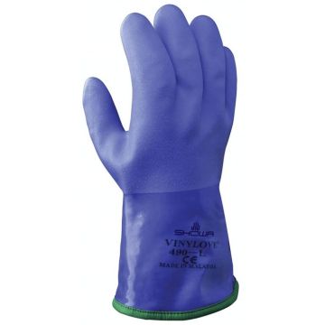 SHOWA® 490 Winterarbeitshandschuhe Chemikalienschutzhandschuhe Winter PVC blau SHOWA® 490 Winterarbeitshandschuhe Chemikalienschutzhandschuhe Winter PVC blau