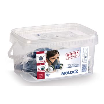 Moldex Maskenset 7432 Halbmaske Moldex 7000 und Filter A1B1E1K1P3 R - Atemschutzbox Moldex Maskenset 7432 Halbmaske Moldex 7000 und Filter A1B1E1K1P3 R - Atemschutzbox