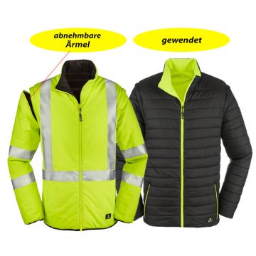 4PROTECT®  Warnschutz Softshelljacke 4-Protect workwear RENO Wendejacke 3418