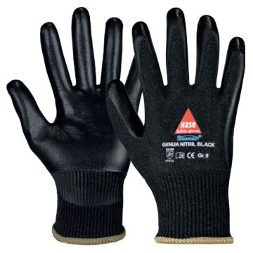 HASE GENUA Nitril Black 508504 schnittfeste Handschuhe Schnittschutzhandschuhe Klasse C HASE GENUA Nitril Black 508504 schnittfeste Handschuhe Schnittschutzhandschuhe Klasse C