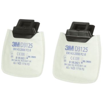 3M D3125 3M Partikelfilter P2 R - Filter für 3M Halbmasken Secure Click HF-800 und HF-800SD 3M D3125 3M Partikelfilter P2 R - Filter für 3M Halbmasken Secure Click HF-800 und HF-800SD
