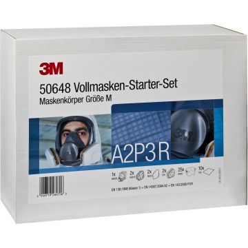 3M™ Maskenset 50648/M, 50649/L 3M™ Vollmaske 6000 und Filter A2P3R 3M™ Vollmasken-Set