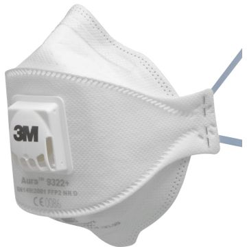 3M™ Atemschutzmaske 9322+  Aura™ 3M™ 9322+ FFP2 NR D 