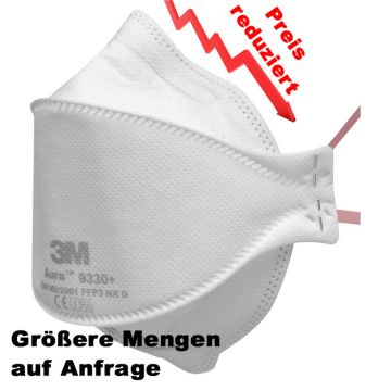3M™ Atemschutzmaske 9330+ Aura™ 3M™ 9330+ FFP3 NR D 3M™ Atemschutzmaske 9330+ Aura™ 3M™ 9330+ FFP3 NR D