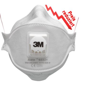 3M™ Atemschutzmaske 9332+ Aura™ 3M™ 9332+ FFP3 NR 3M™ Atemschutzmaske 9332+ Aura™ 3M™ 9332+ FFP3 NR