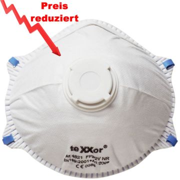 teXXor Atemschutzmaske mit Ventil FFP2V teXXor 4821 Maske FFP2V NR teXXor Atemschutzmaske mit Ventil FFP2V teXXor 4821 Maske FFP2V NR