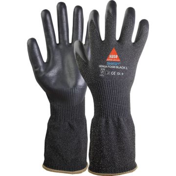 HASE GENUA Foam Black Long 508510 schnittfeste Handschuhe Schnittschutzhandschuhe Klasse C