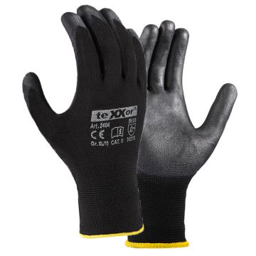 Polyesterhandschuhe PU Beschichtung teXXor® Handschuhe 2404 Polyesterhandschuhe PU Beschichtung teXXor® Handschuhe 2404