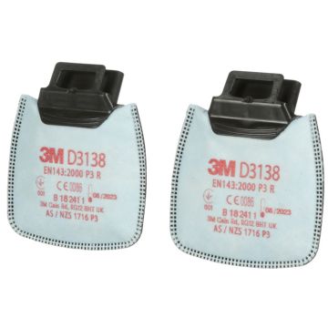 3M D3138 Partikelfilter P3R mit Aktivkohle - Filter für 3M Halbmasken Secure Click HF-800, HF-800SD