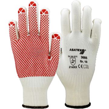 ASATEX® 3685 Feinstrickhandschuh mit roten Noppen ASATEX® Handschuhe