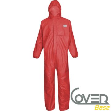 CoverBASE® SMS-3 Chemikalienschutzoverall rot Typ 5+6
