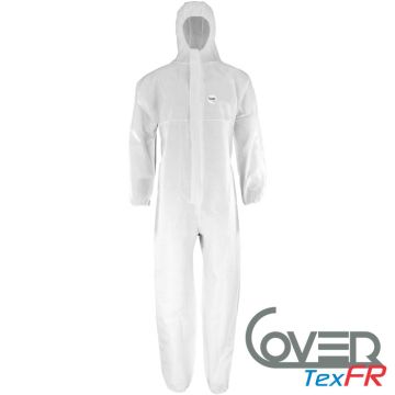 CoverTEX FR® C-1FR flammhemmender Chemikalienschutzoverall weiß Typ 5+6