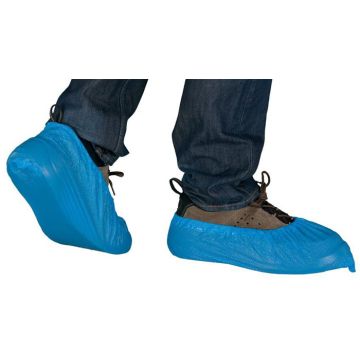 Einwegfüßlinge Schuhüberzieher Einweg-Überschuhe blau CPE