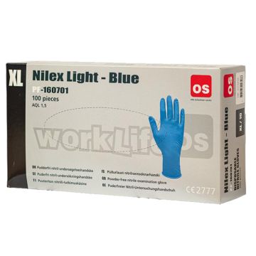 Einweghandschuh Nilex Light Blue puderfrei 