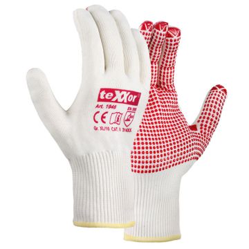 Feinstrickhandschuhe Handschuhe mit Noppen teXXor® Arbeitshandschuhe 1946