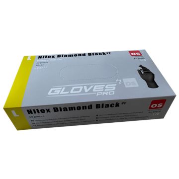 Gloves Pro Nilex Diamond Black Nitril Einmalhandschuhe nicht steril puderfrei