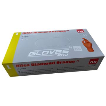Gloves Pro Nilex Diamond Orange Nitril Einmalhandschuhe nicht steril puderfrei