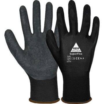 HASE Superflex Black 508610S beschichteter Montagehandschuh Hase Safety Gloves Superflex