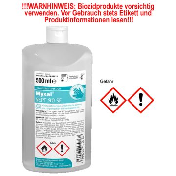 Händedesinfektion Myxal Sept 90 SE - 500 ml Hartflasche Händedesinfektion Myxal Sept 90 SE - 500 ml Hartflasche