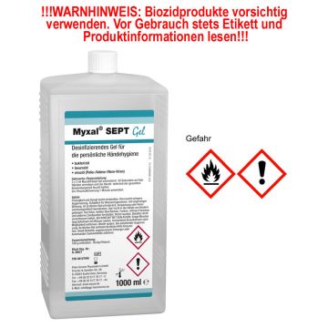 Desinfektionsgel Myxal® SEPT GEL - 1000 ml Hartflasche Desinfektionsgel Myxal® SEPT GEL - 1000 ml Hartflasche